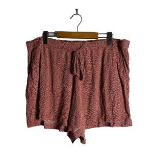 Farwest Women's Patterned High Waisted Tie Front Shorts